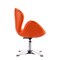 Manhattan Comfort Raspberry Faux Leather Adjustable Swivel Chair in Tangerine and Polished Chrome AC038-TR - alternate 5